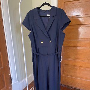 GORGEOUS Navy with Gold Button Double Breasted Jumpsuit